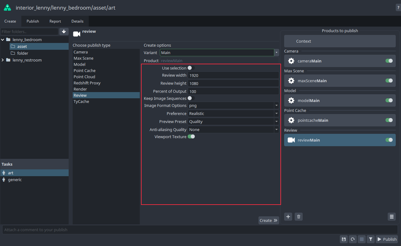 Max Review Creator Setting