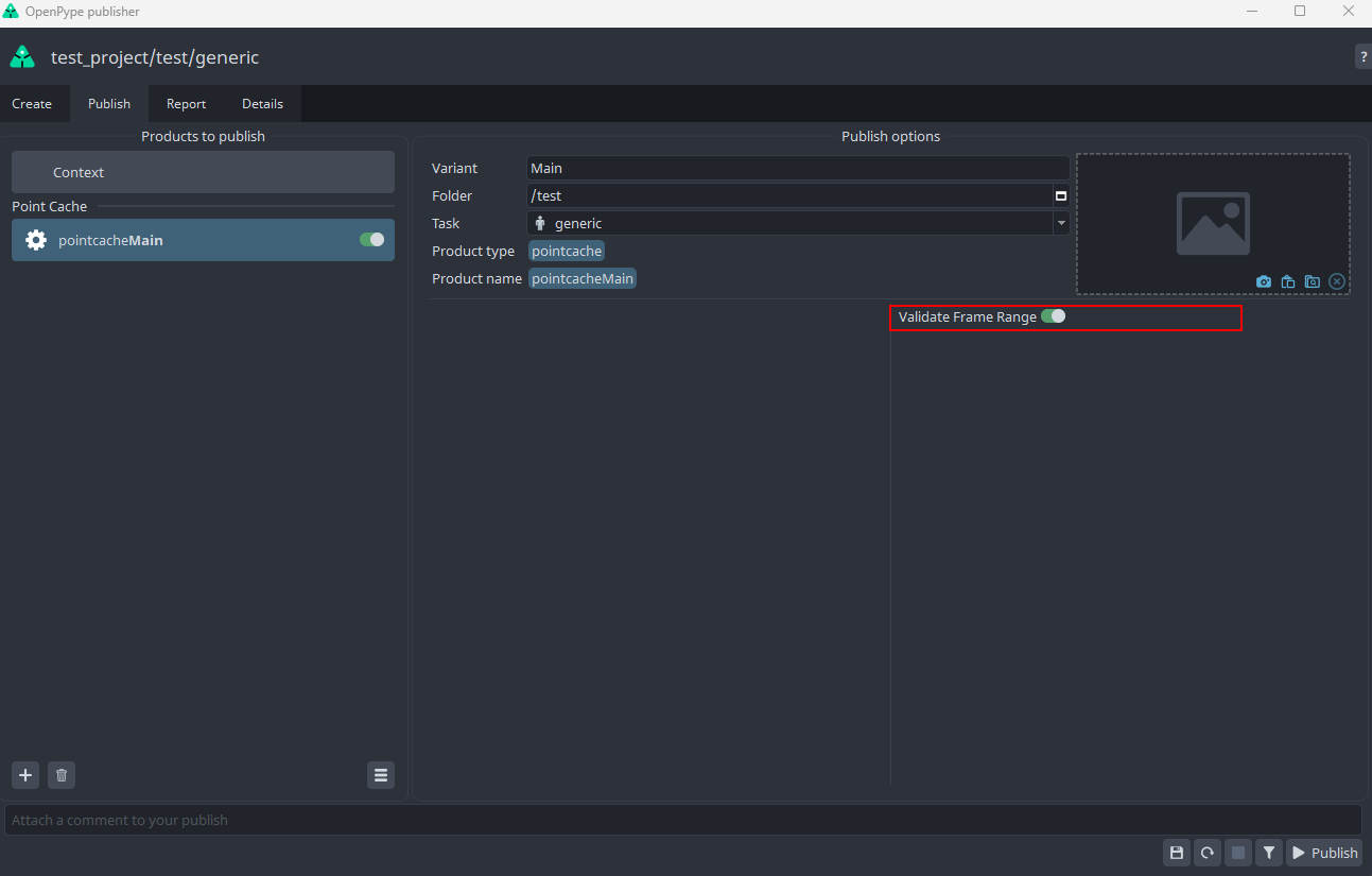 Max Validate Frame Range in Publisher