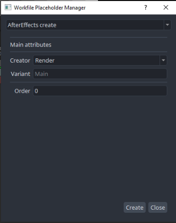 Create placeholder