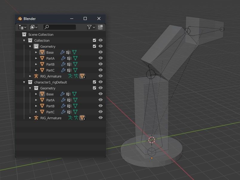 Blender - Rig Hierarchy Example