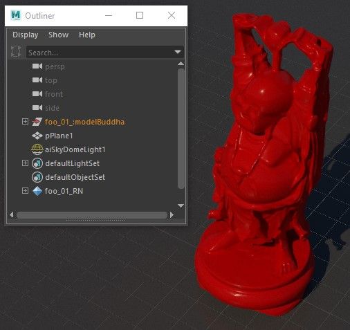 Look Dev - Red Buddha