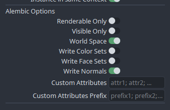 Maya - Alembic Options