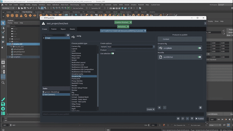 Maya - Ornatrix Rig Publishing
