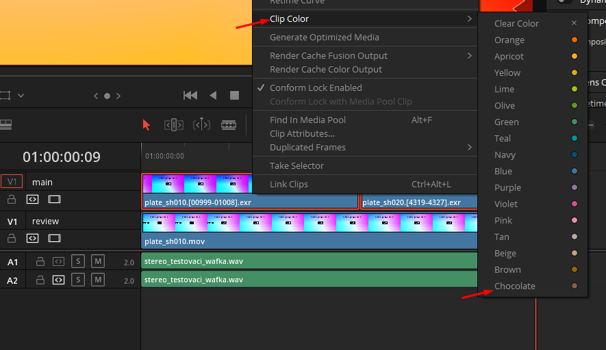 Create menu