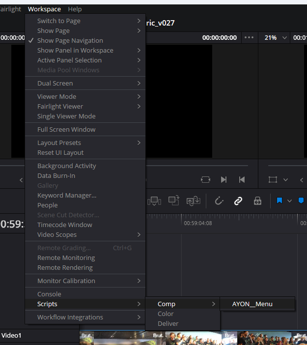 Create menu