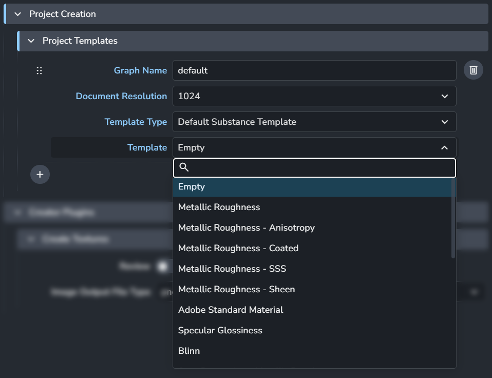 Default Template Select