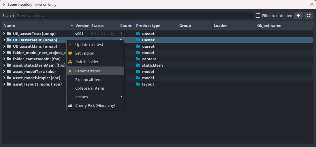 Unreal AYON Tools Manage