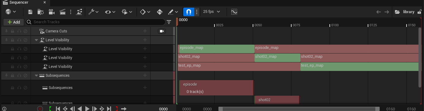 Unreal Build Sequence Level Sequence Structure