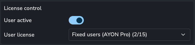 A user with a fixed user pool